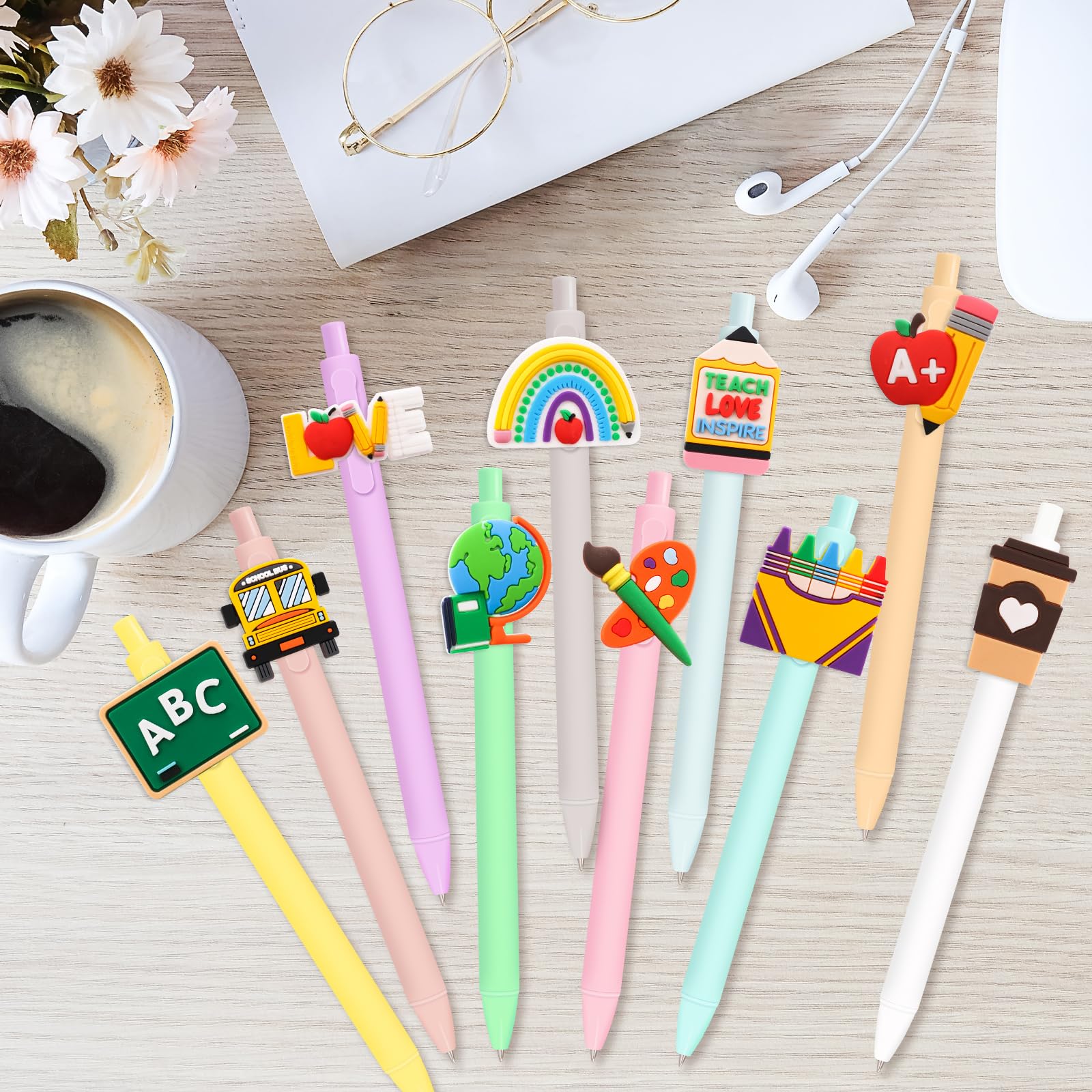 ceiba tree 20pcs Teacher Pens Cute Black Ink Writing Pens End of Year Teacher Appreciation Week Gifts Teach Love Inspire for Men Woman School Office Supplies - Image 6