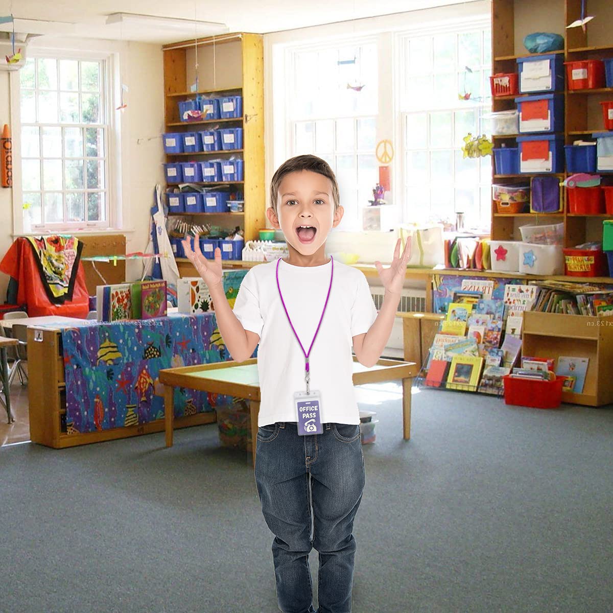Ceiba Tree 24 Bright Lanyards with ID Badge Holders Quick Release Safety Lanyard for Kids Hall Pass Lanyard VBS School Supply - Image 6
