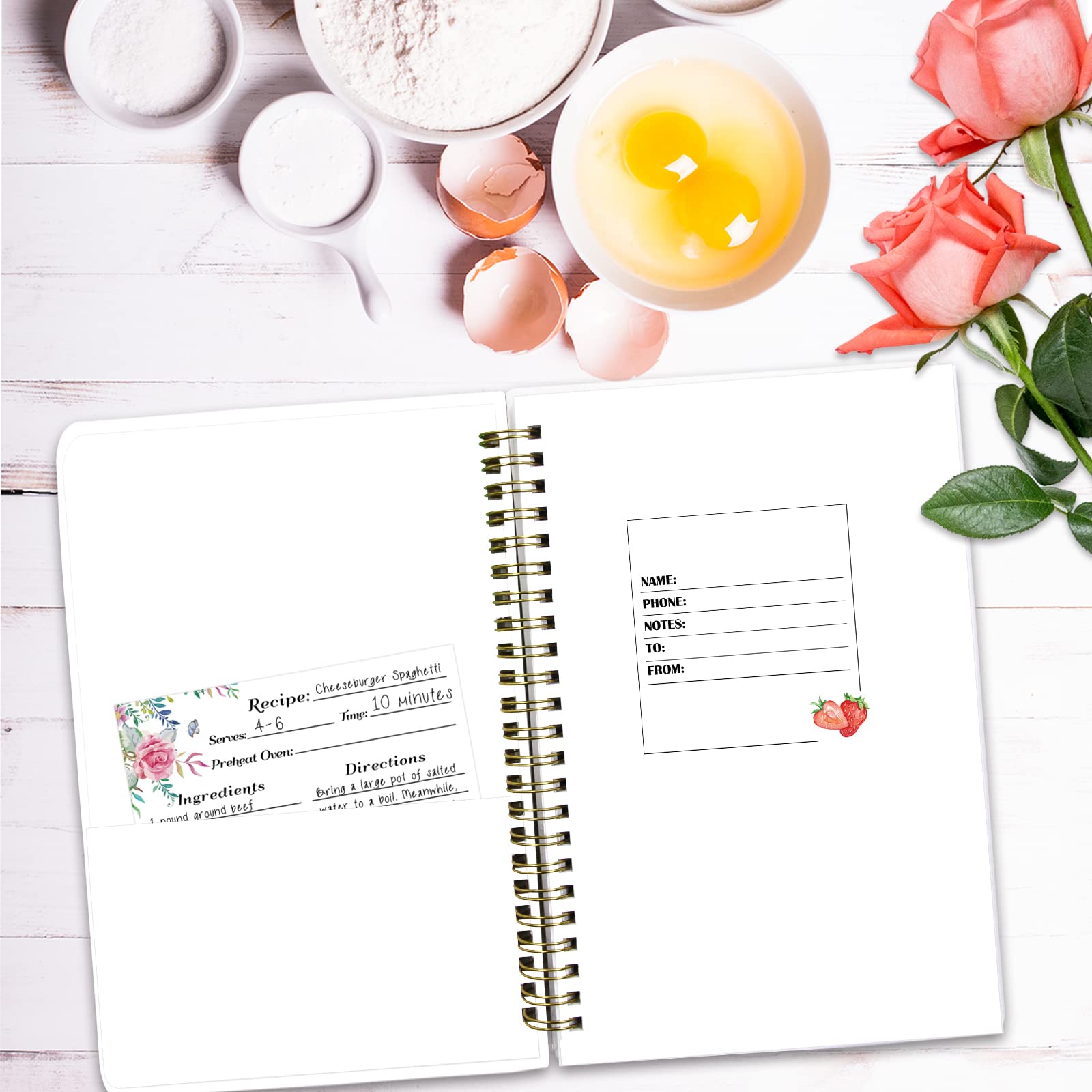 ceiba tree Blank Recipe Book to Write in Your Own Recipes Notebook Cookbook Journal 8.7 x 6.3 inch Gift Ideas for Women Mom Wife 120 Pages - Image 3