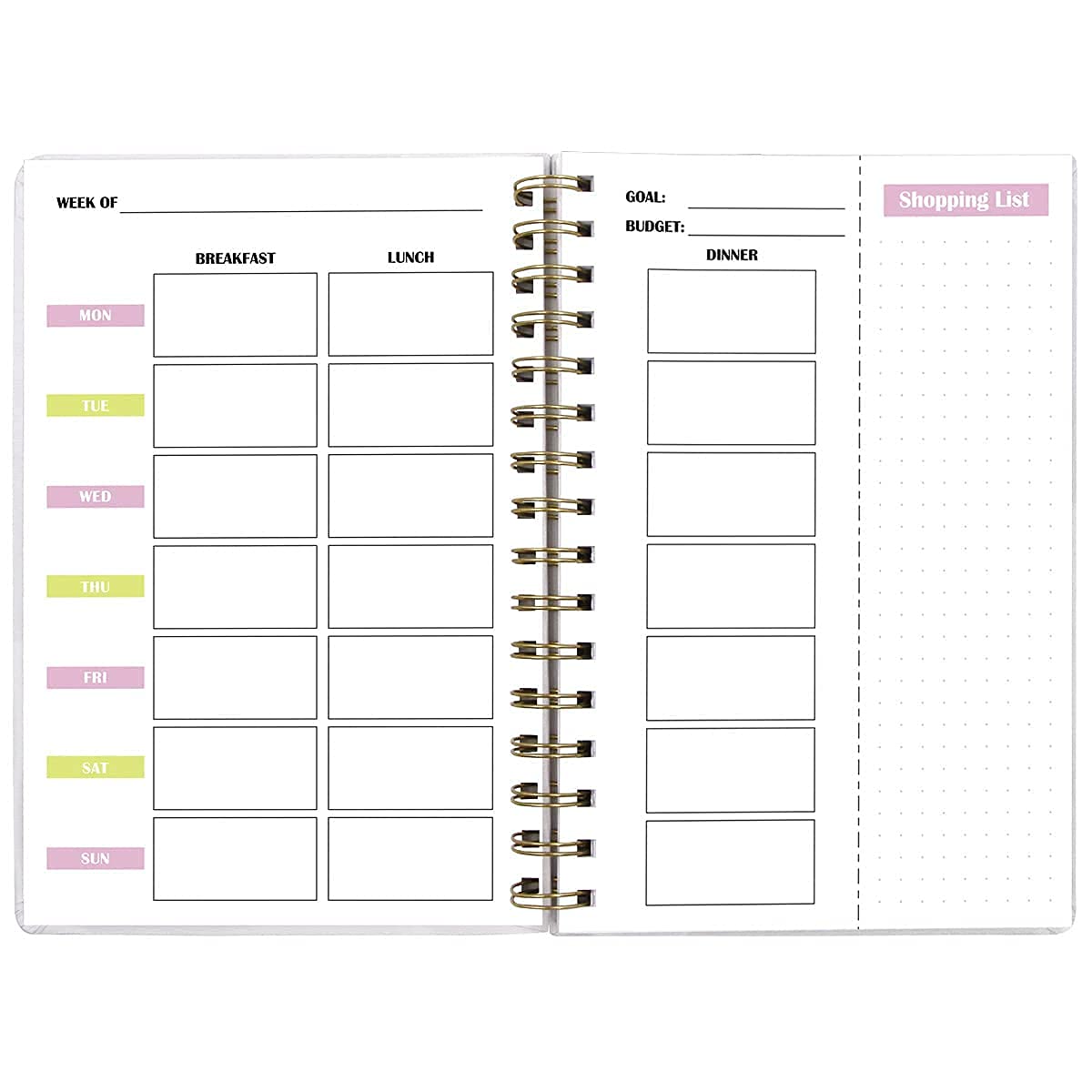 Ceiba Tree Food and Fitness Meal Workout Journal Diary Wellness Log Notebook Planner Weight Loss Diet Exercise Training Health Tracker 6.1x 8.5 inch Hard Cover - Image 6