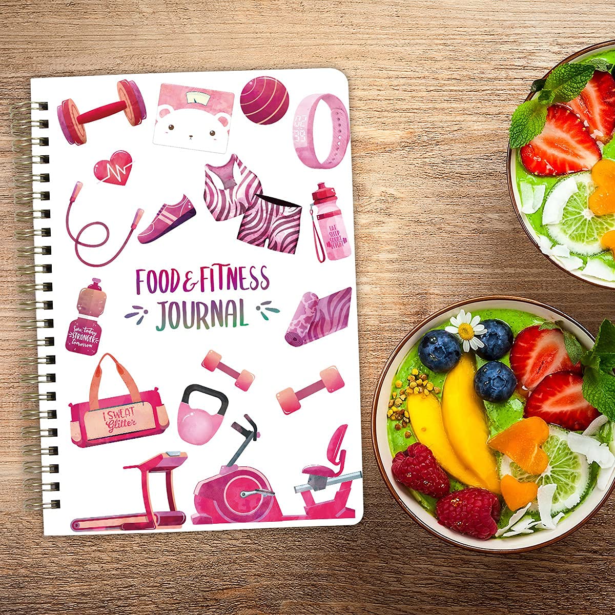Ceiba Tree Food Fitness Workout Journal Weight Loss Nutrition Wellness Calorie Counter Log Diary Notebook Meal Planner Diet Exercise Training Health Tracker 6.1" x 8.5" - Image 7
