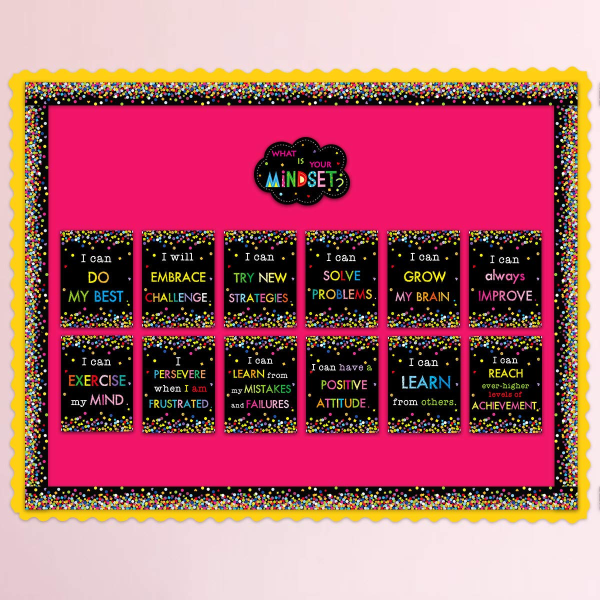 Ceiba Tree Growth Mindset Posters Classroom Bulletin Board Inspirational Poster Motivational Signs Positive Sayings What is Your Mindset for Chalkboard Whiteboard School Classroom Office Decorations - Image 7
