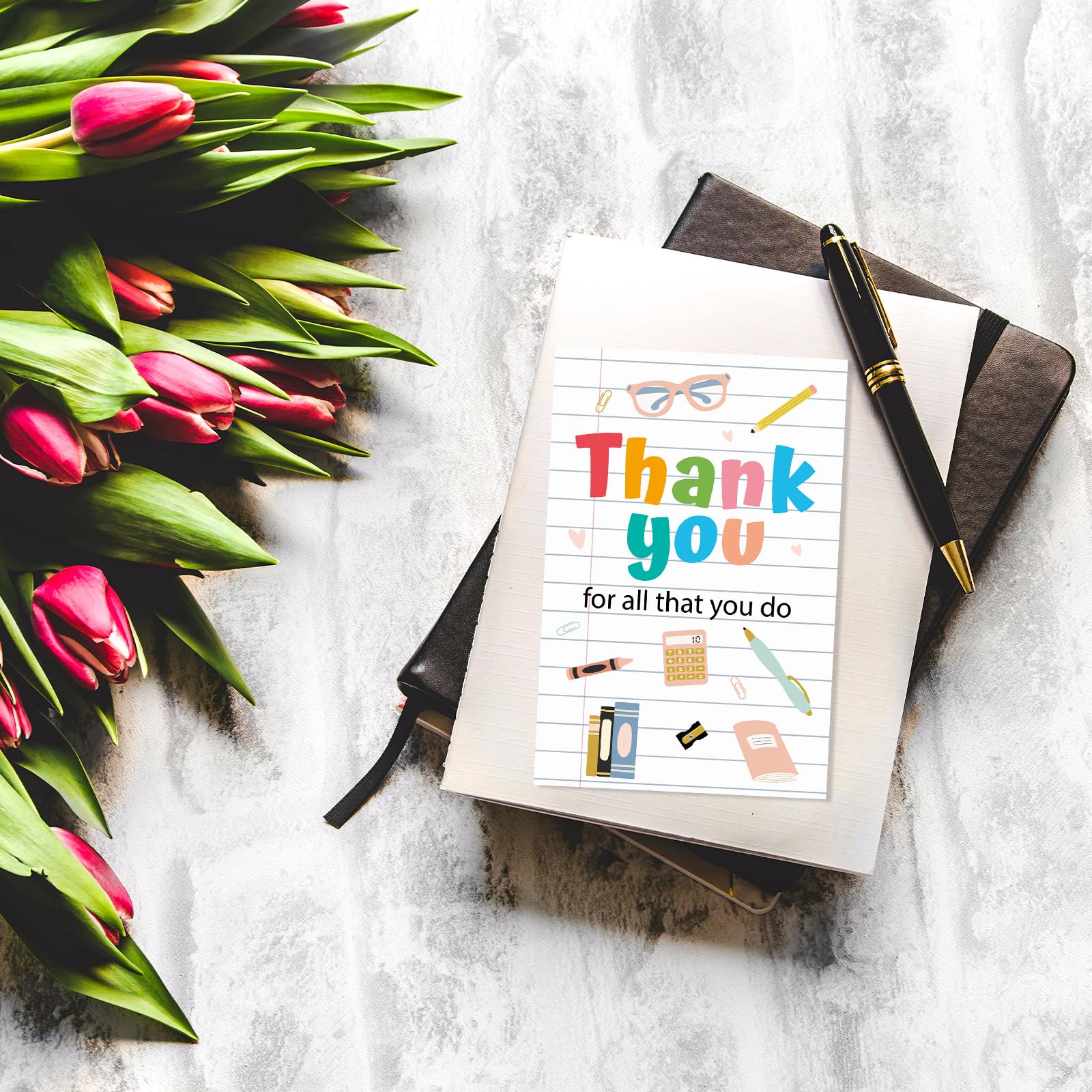 ceiba tree Teacher Appreciation Cards Thank You Cards with Envelopes and Stickers Bulk Assortment for Teacher Appreciation Week Graduation End of the Year Supplies - Image 7