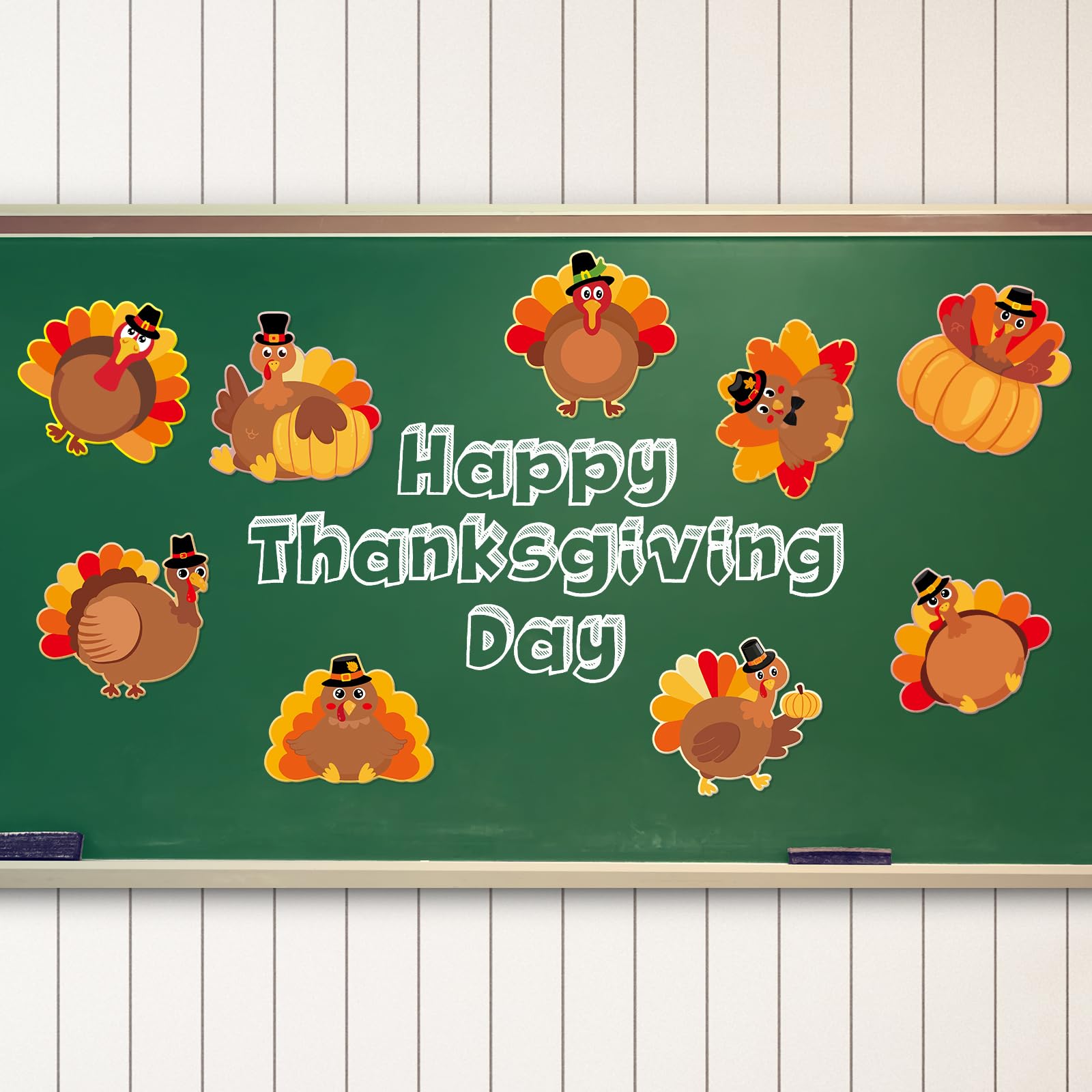Ceiba Tree Thanksgiving Turkey Cutouts Turkey Bulletin Board Decorations Fall Cut-Outs Decor for Classroom Party Home - Image 5