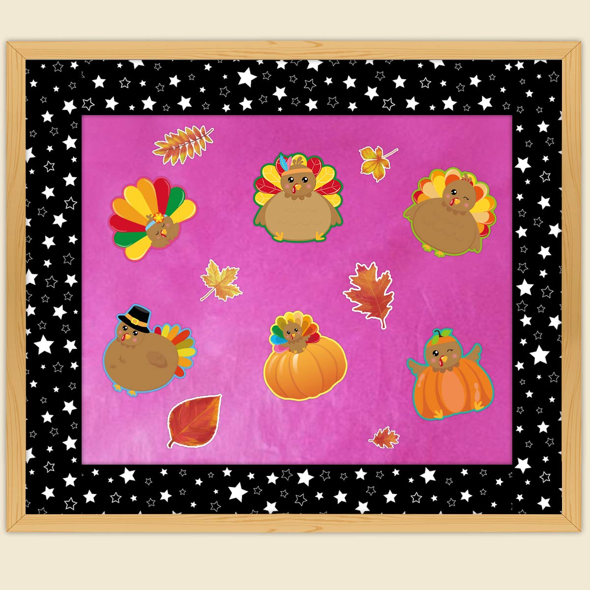 Ceiba Tree Turkey Cutouts 54 Pcs Thanksgiving Cut-Outs Fall Decor for Party Classroom Decoration - Image 3