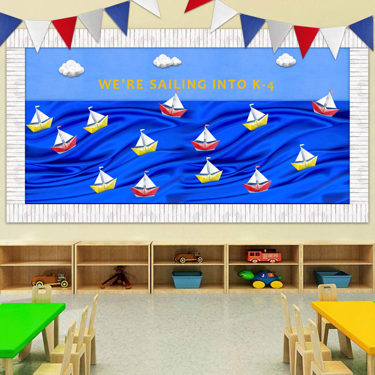 Ceiba Tree White Wood Bulletin Board Border Straight Border Trim for Classroom Decoration - Image 6
